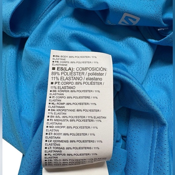 NWOT, Salomon, Sense Aero Singlet GFX Running Tank Top, Medium, Blue 🏃♀️➡️ - Picture 9 of 10